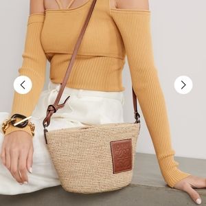 LOEWE X Paula's Ibiza Woven Raffia Shoulder/Crossbody Bag AUTHENTIC